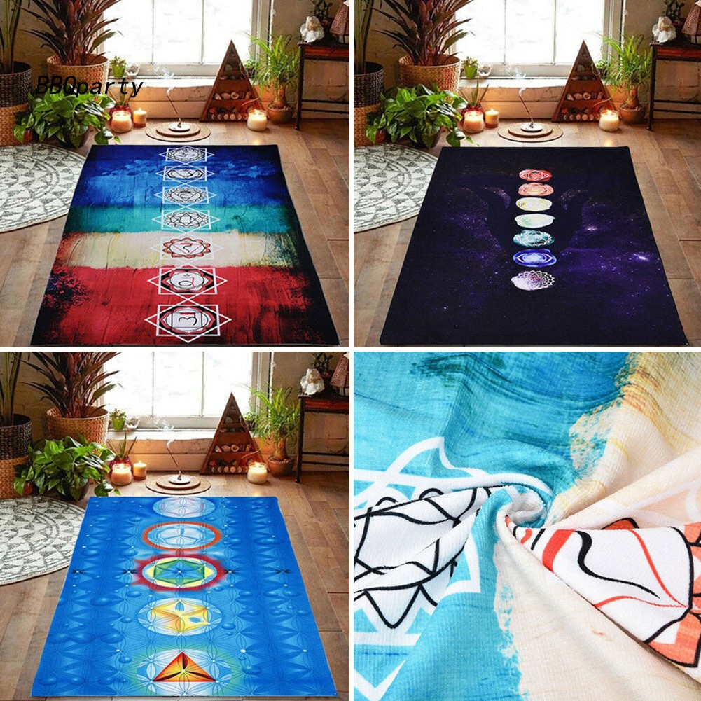Thảm Tập Yoga / Đi Biển In Họa Tiết 7 Luân Xa