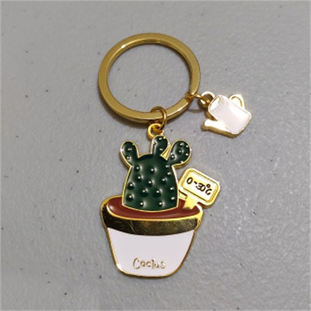 Móc khóa hình cây xương rồng bằng kim loại nhiều kiểu độc đáo