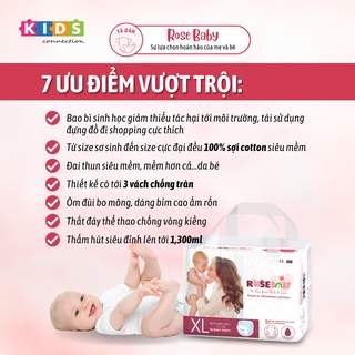 Bỉm tã dán ROSE BABY size NB (60 miếng)