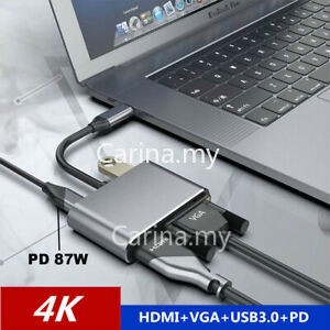 Bộ Chuyển Đổi Âm Thanh / Hình Ảnh Từ Usb 3.1 Type C Sang 4k Ra Rachel4 Trong 1 Cho Macbook Air Pro Laptop Pc Smart Tv Ipad Huawei