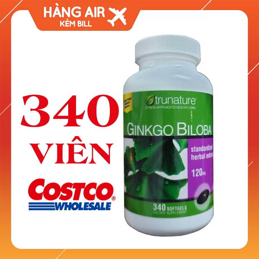 Viên uống Bổ Não Của Mỹ Ginkgo Biloba Trunature 120mg hoạt chất cao - 340 Viên