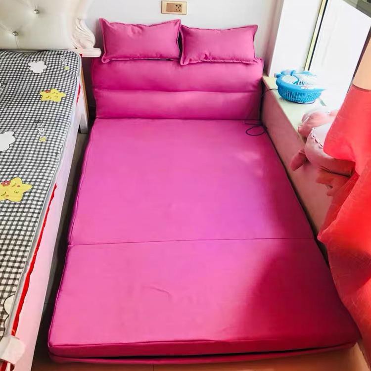 Sofa bed căn hộ nhỏ kiểu net màu đỏ phòng ngủ học đôi có thể gấp lại đa chức năng đơn kinh tế dễ thương