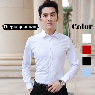 Áo sơ mi nam dài tay cổ bẻ chất liệu cotton cao cấp giữ dáng chuẩn form, áo sơ mi nam công sở trẻ trung lịch lãm