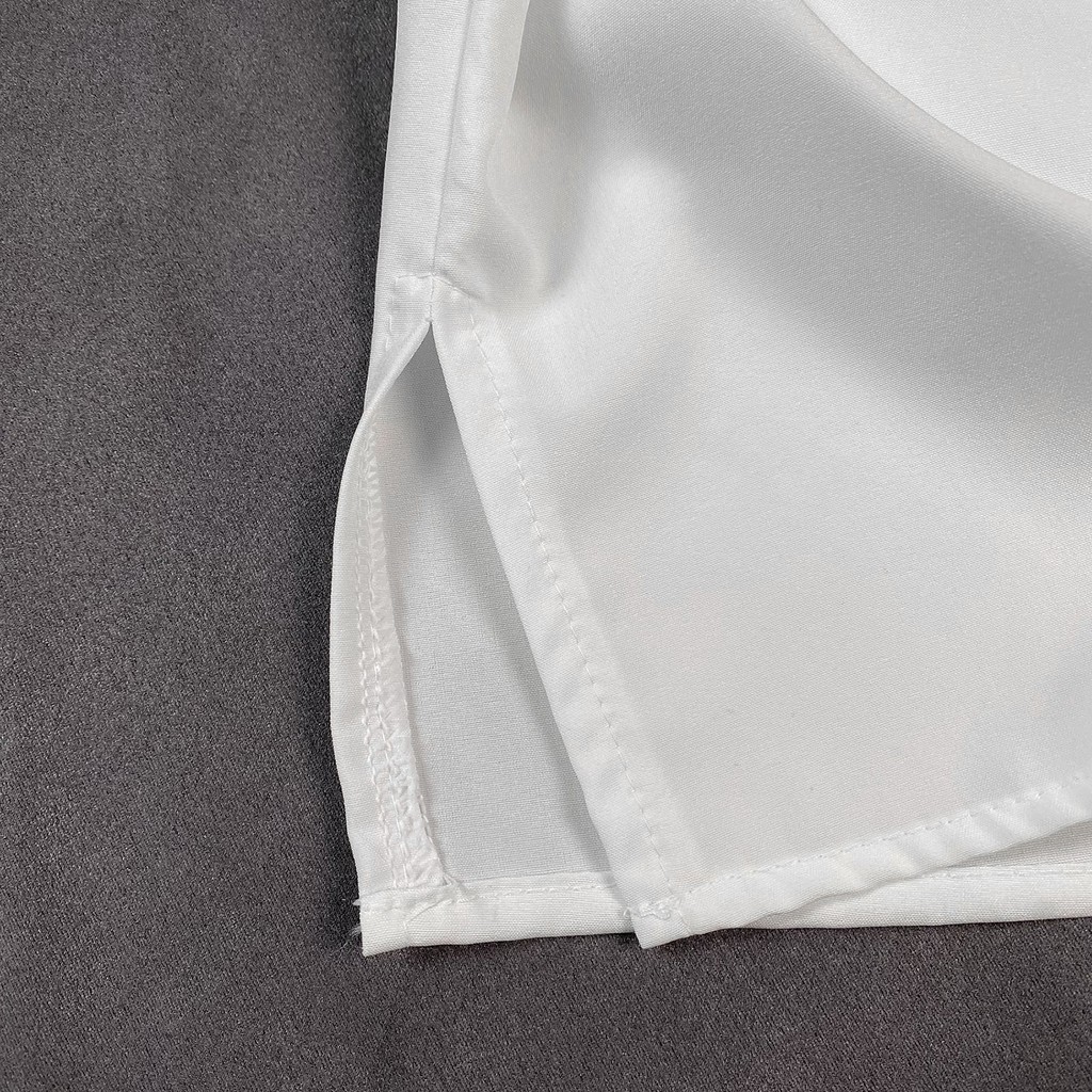 Áo sơ mi Trắng Hoa Cúc ngắn tay form rộng unisex nam nữ vải lụa | BigBuy360 - bigbuy360.vn