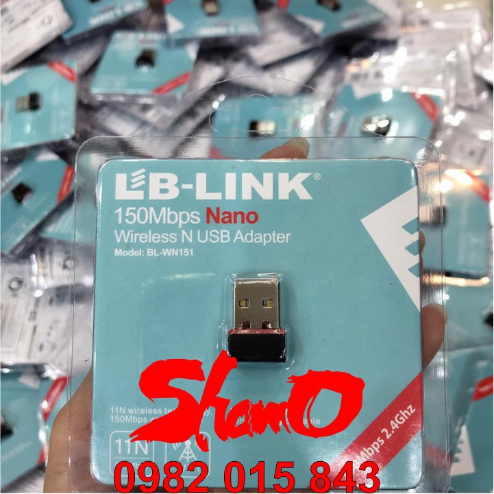 Bộ thu sóng Wifi LBLINK 150Mbps – BL-WN151 – Chính Hãng LB-Link – Bảo hành 24 tháng – Tốc độ truyền tải không dây 150Mbp