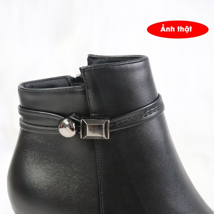 [ Có ảnh thật] Giày boot nữ cổ ngắn đế vuông sang chảnh GBN159 | BigBuy360 - bigbuy360.vn