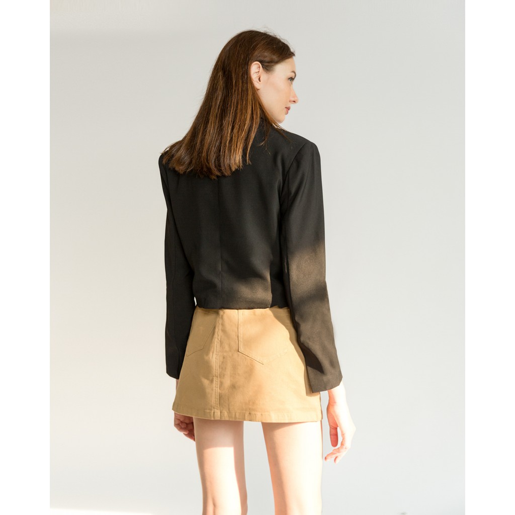 Áo khoác vest croptop nút cách điệu - 10706537 J-P Fashion