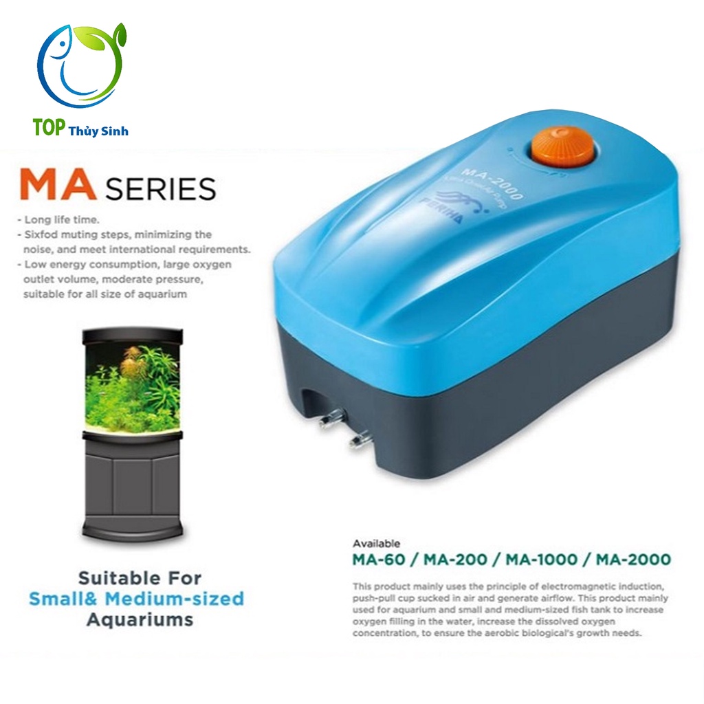 Máy sủi khí oxy siêu êm PERIHA | MA Series