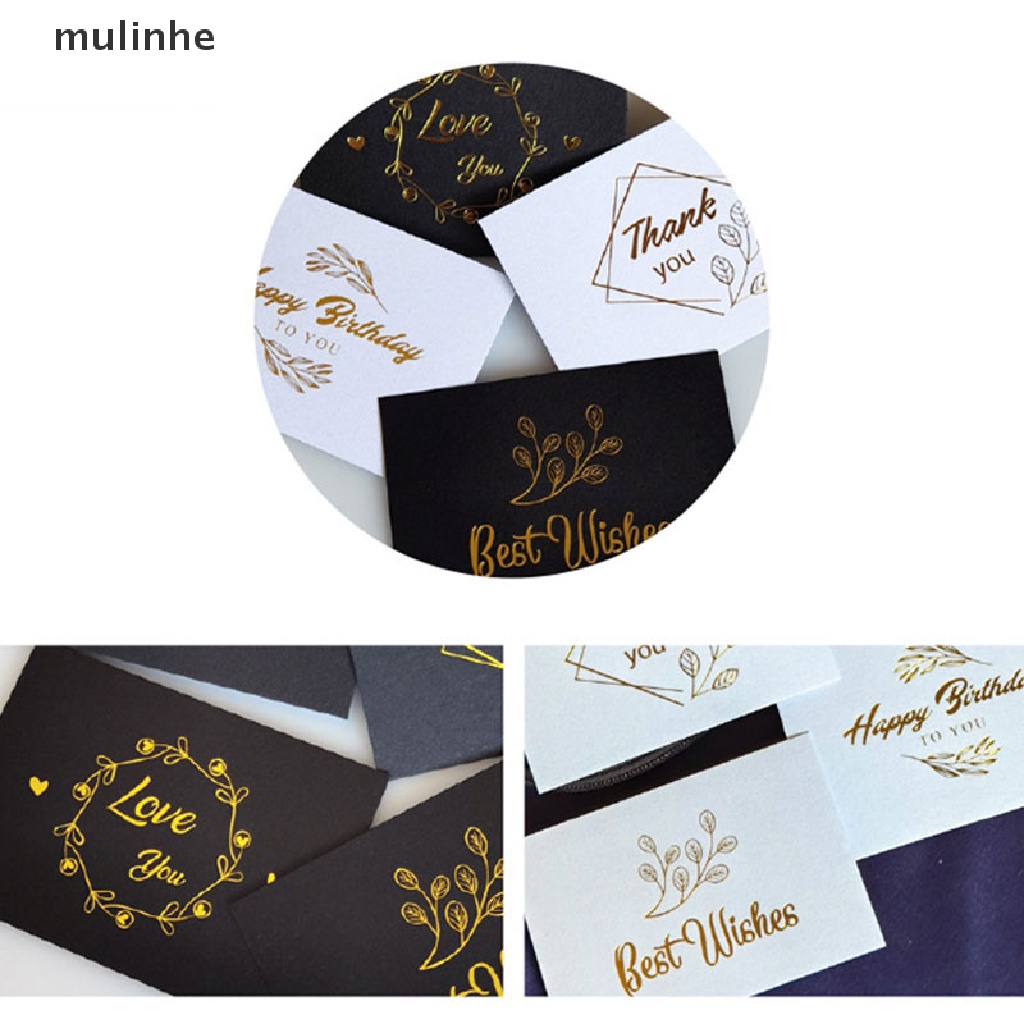 Set 50 Thiệp Chúc Mừng Sinh Nhật / Đám Cưới In Chữ Thank You Thẻ