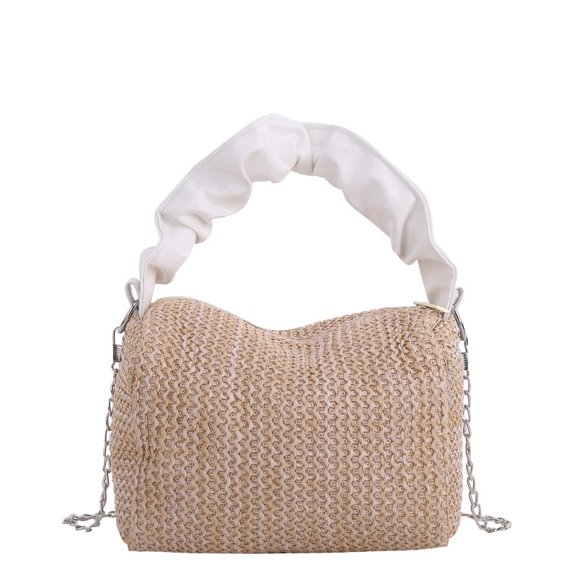 Túi Cói Dáng Hộp Vuông Quai Da Túi Cói Đi Biển L2086