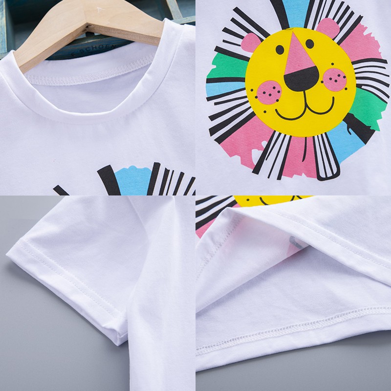 Set Áo Thun Tay Ngắn Và Quần Short Caro Năng Động Cho Bé Trai