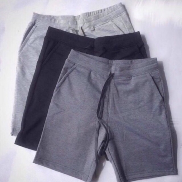 Quần short thun trơn Unisex chất nỉ dày dặn