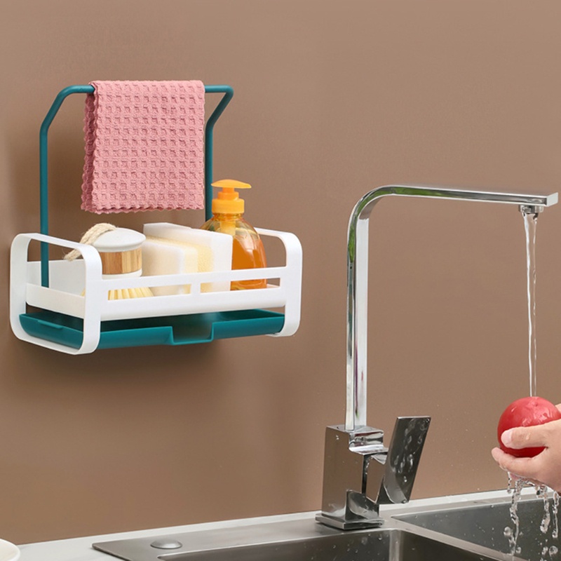 Giá Đỡ Đựng Xà Phòng / Khăn Lau Chén Dĩa / Mút Rửa Chén Ráo Nước Để Bàn Sắp X