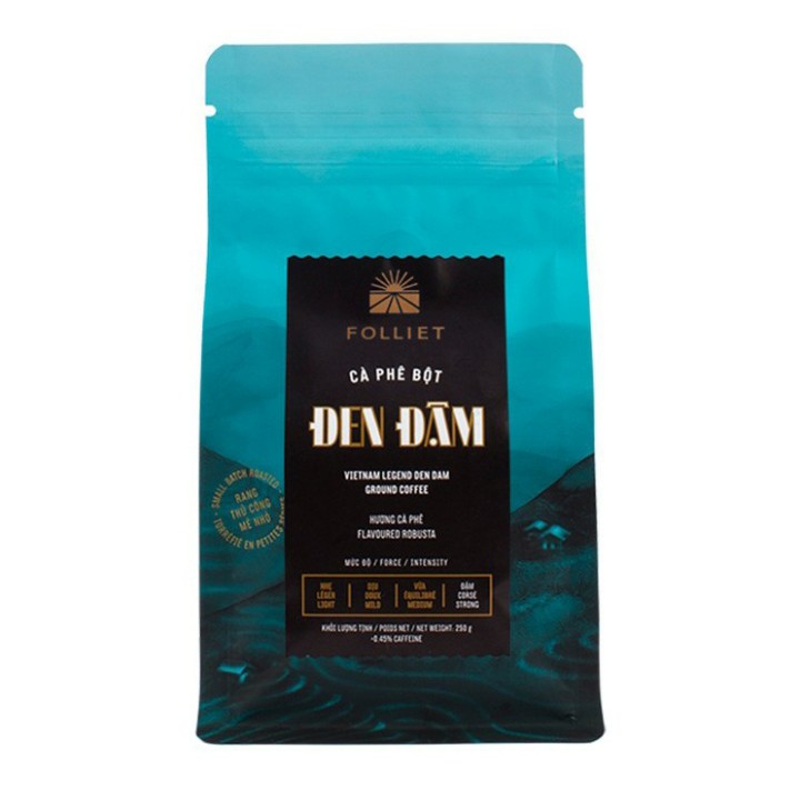 Hộp quà Cà phê bột ĐEN ĐẬM FOLLIET 250gr
