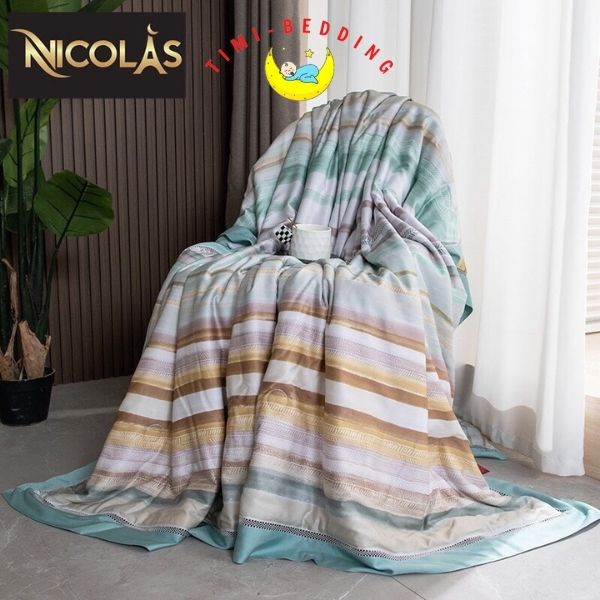 Chăn hè tencel Nicolas nhập khẩu cao cấp, mát mẻ kích thước 2x2,3m - mền hè tencel – Timibedding