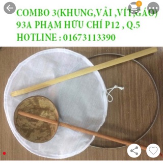 Combo vòng,vải,gáo,dít (dụng cụ làm bánh cuốn) đủ size