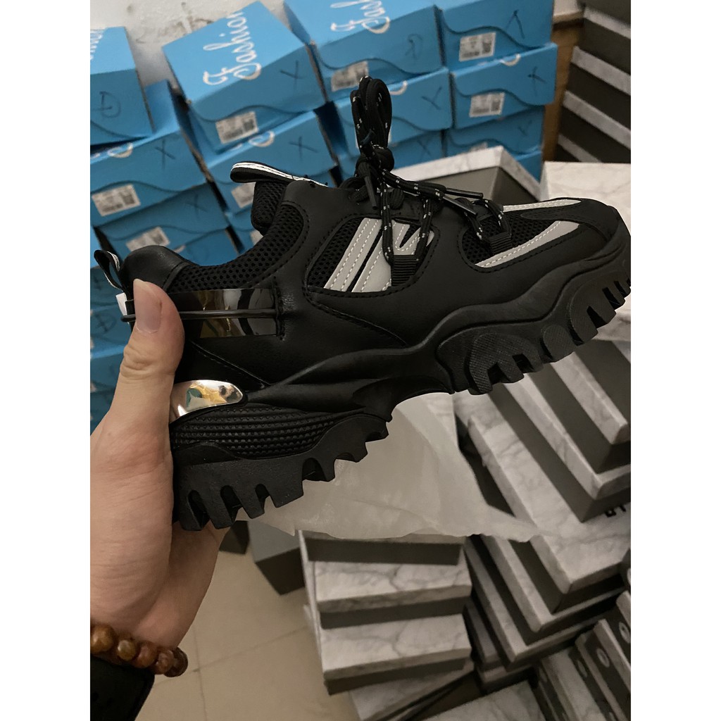 Giày Nam Nữ Thể Thao Cao Cấp ⚡️𝐂𝐇𝐈́𝐍𝐇 𝐇𝐀̃𝐍𝐆⚡️ Trung Hương Fashion Sport Black + Ảnh Thật 100%