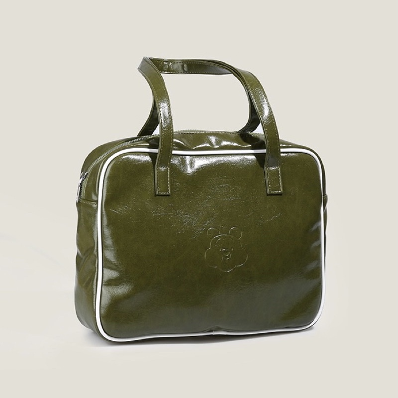 Túi đeo vai da bóng hình gấu cỡ lớn phong cách học sinh mẫu mới 2022