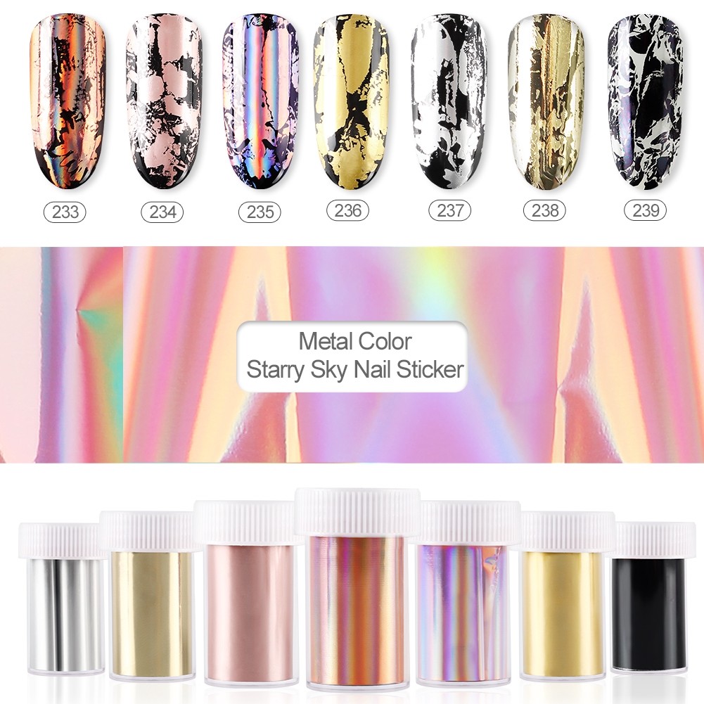 Miếng Dán Trang Trí Móng Tay Họa Tiết Bầu Trời Đầy Sao Coscelia