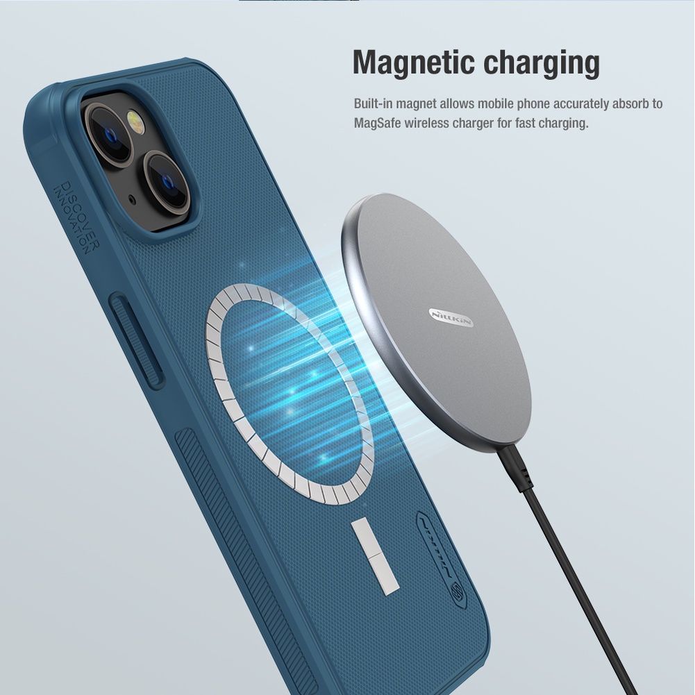 Ốp điện thoại NILLKIN TPU PC siêu mỏng nhám mặt từ tính chống sốc chống bám vân tay thích hợp cho iPhone 14 Plus