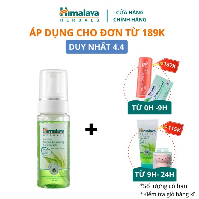 Sữa rửa mặt tạo bọt ngăn ngừa mụn Himalaya Purifying Neem Foaming Face Wash 150ml