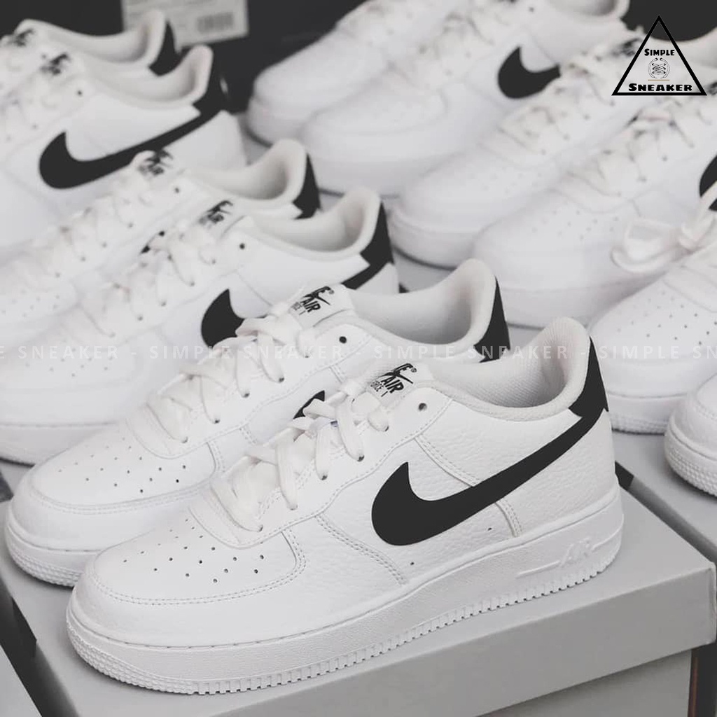 Giày Nike Chính Hãng 🔴FREESHIP🔴 Air Force 1 Auth - Giày Nike AF1 Black Swoosh Chính Hãng Chuẩn Auth