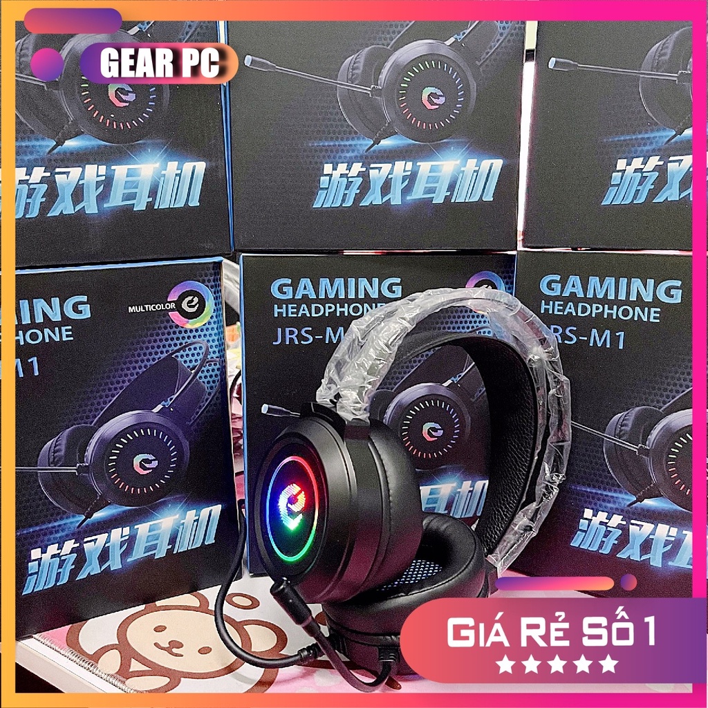 Tai nghe Gaming chụp tai JRS - M1 , tai nghe có mic Jack Cắm USB âm thanh 7.1 Fullbox - bass cực hay - Máy Tính TT