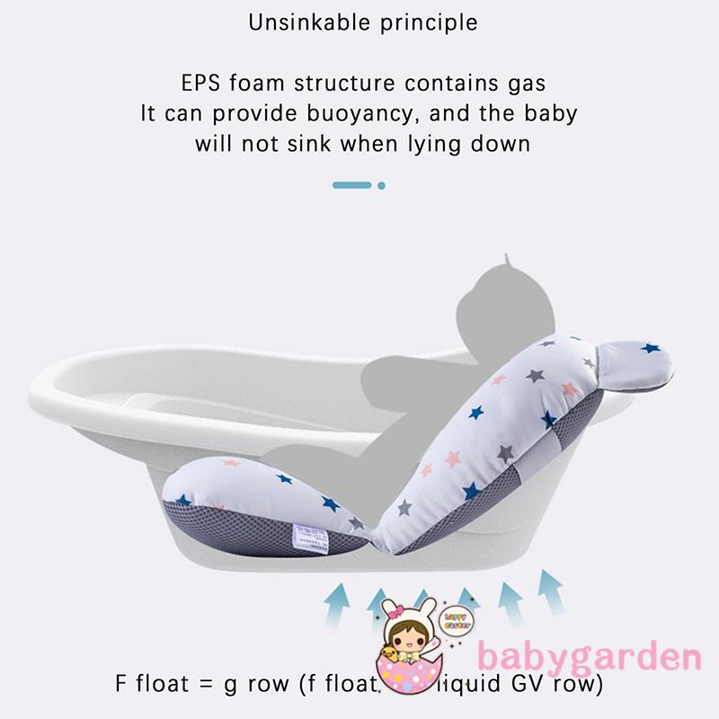 Đệm Lót Bồn Tắm Dạng Gối Lưới Chống Trượt Cho Trẻ Sơ Sinh