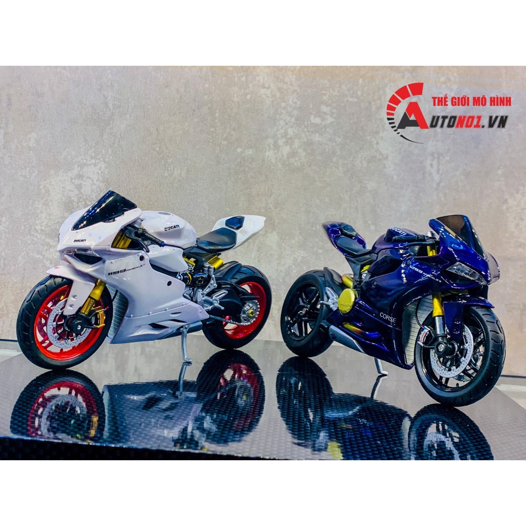 MÔ HÌNH XE ĐỘ DUCATI 1199 WHITE 1:12 AUTONO1 D024