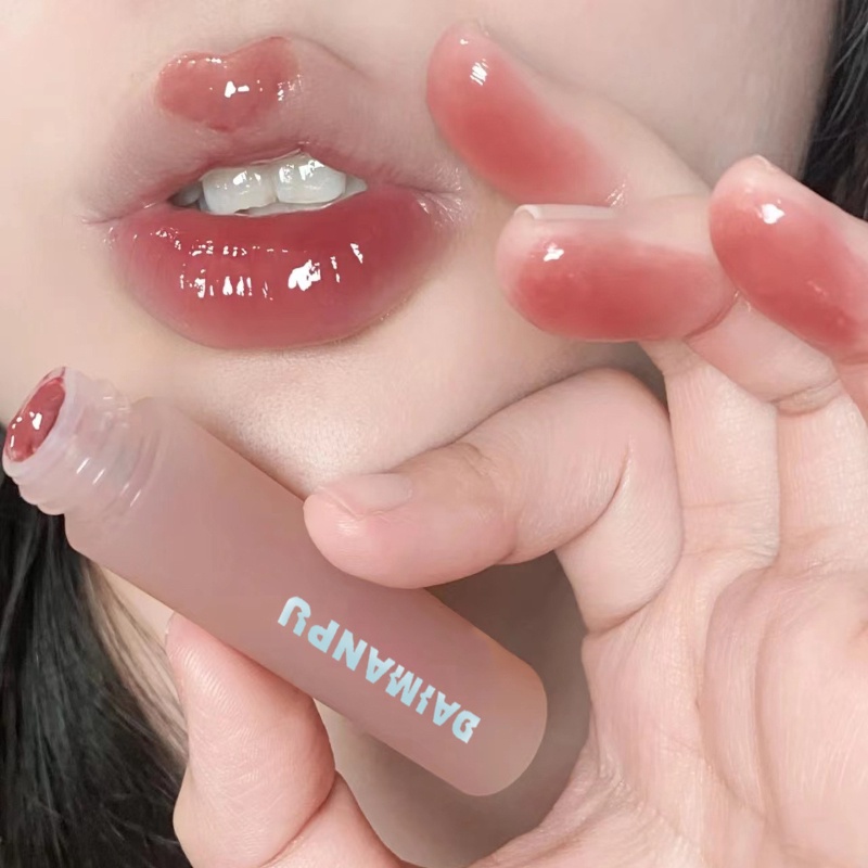 Son Bóng DAIMANPU Màu Nude Nhạt Mềm Mượt Dưỡng Môi Chống Thấm Nước Hàng Nội Địa Trung /Dưỡng Ẩm Tiện Dụng Chất Lượng Cao