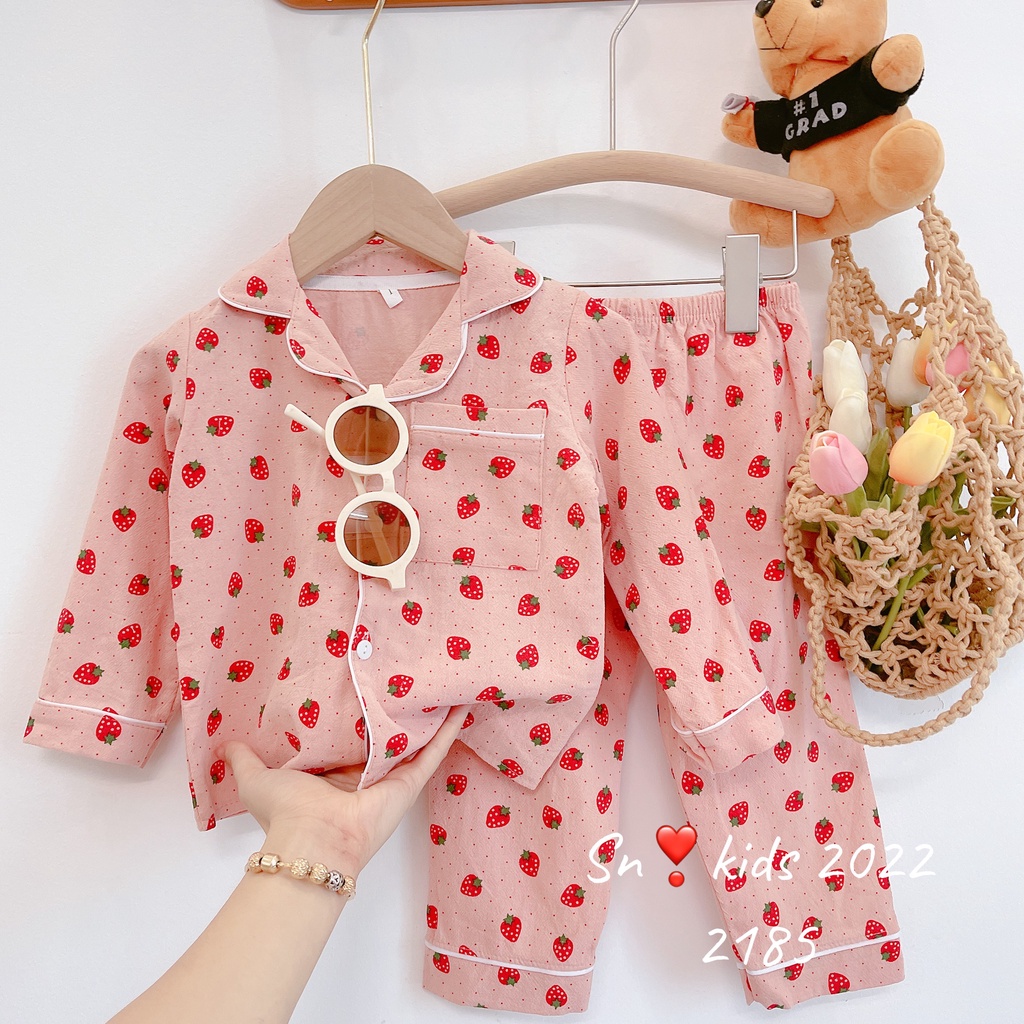 Pijama dài tay cho bé, set pijama đũi xốp cara nhiều hình cho bé trai, bé gái