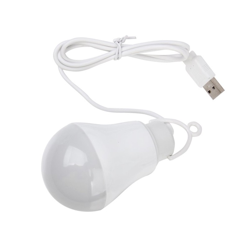 Bóng đèn LED ánh sáng trắng 5W kết nối USB đa năng tiện lợi