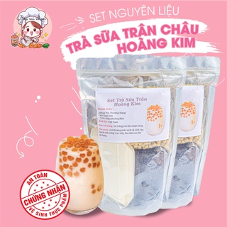 Trà Sữa Tự Pha Set Nguyên Liệu Trà Sữa Trân Châu Hoàng Kim (42 - 45ly) -NGUYÊN LIỆU BẾP MI NHON