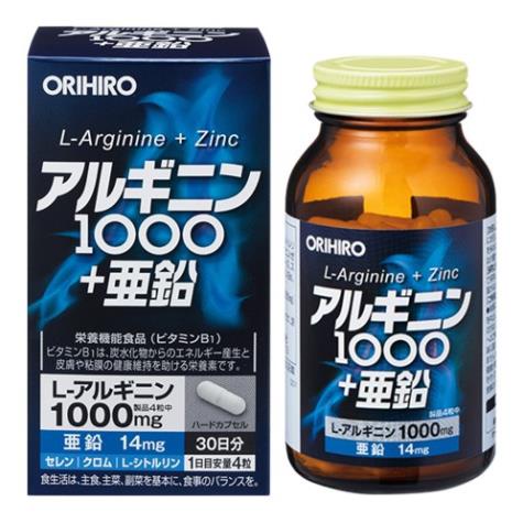 Viên uống tăng cường sinh lý nam giới L-Arginine 1000mg và Zinc Orihiro 120 viên