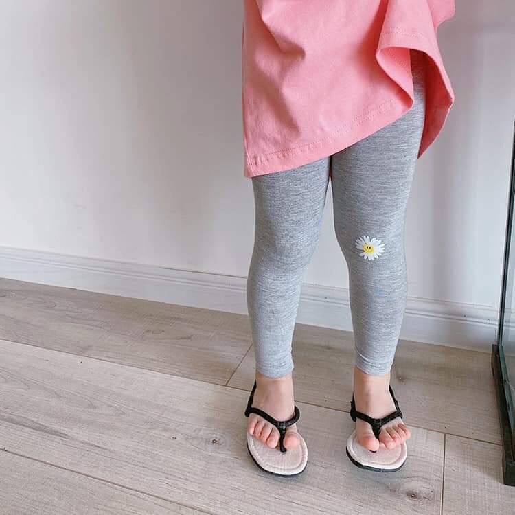 Quần Legging Bé Gái 8-20kg, Chất Liệu Len Tăm, Được Chọn Màu, Hình Thêu Hoa Cúc Chất Cực Sịn Sò, KEYER KID VN