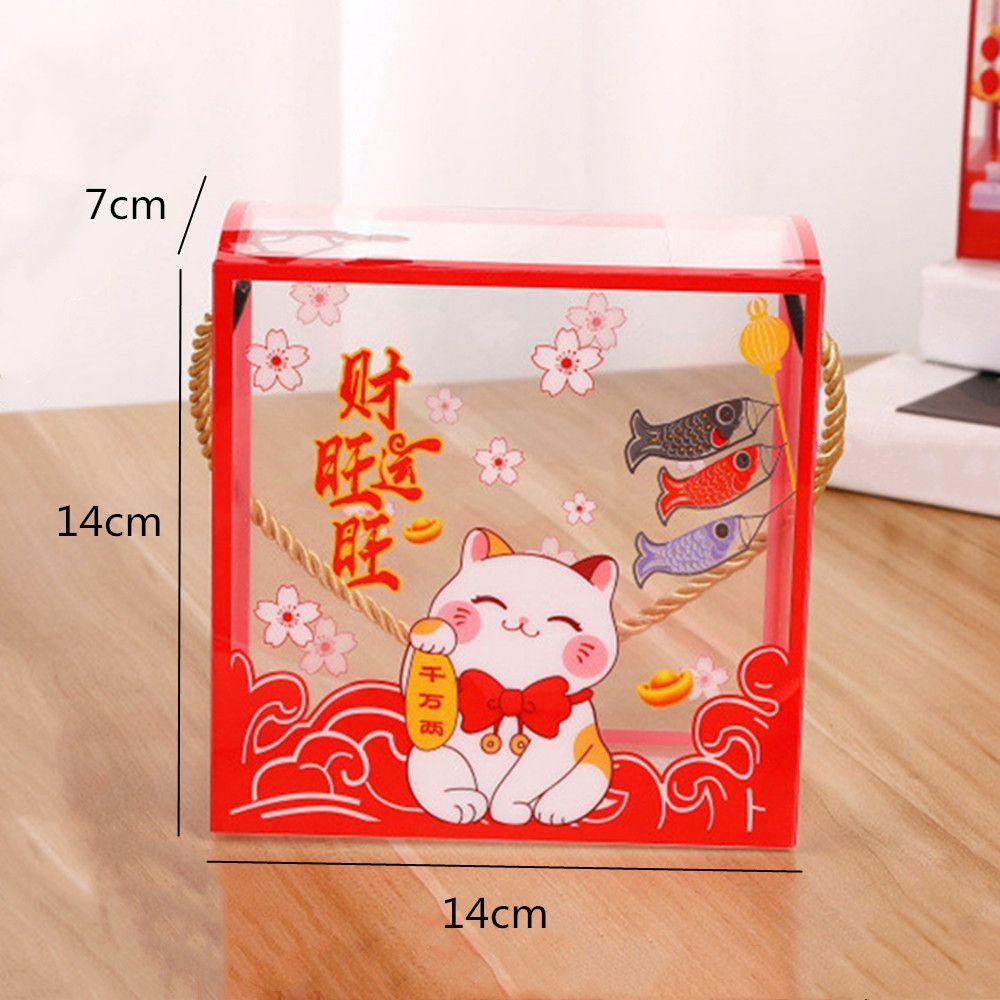 LAKAMIER Túi Đựng Bánh Quy / Quà Cưới / Năm Mới Phong Cách Trung Hoa Có Tay Cầm