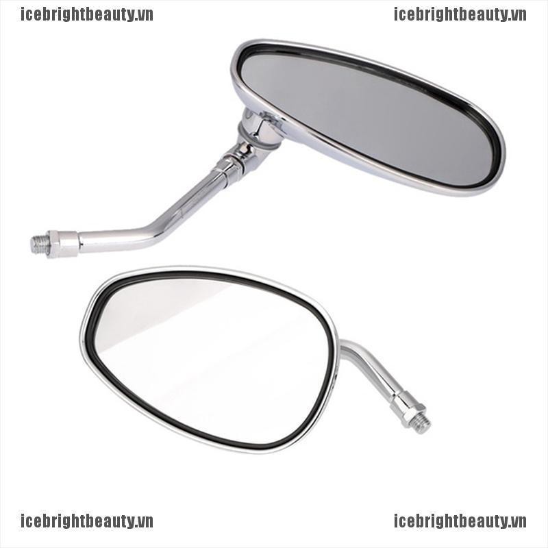 Bộ 2 Gương Chiếu Hậu Hình Oval Bằng Chrome Cho Xe Mô Tô Ducati KTM