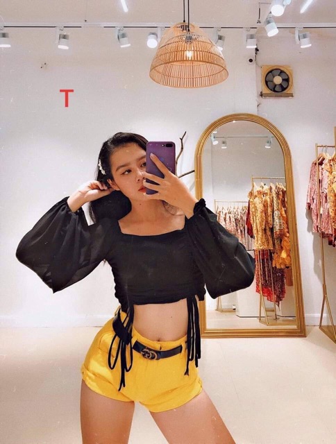 [Mã WASTUP giảm 10% tối đa 30K đơn 99K] Áo trễ vai dây rút 2 hông TTO547 | BigBuy360 - bigbuy360.vn