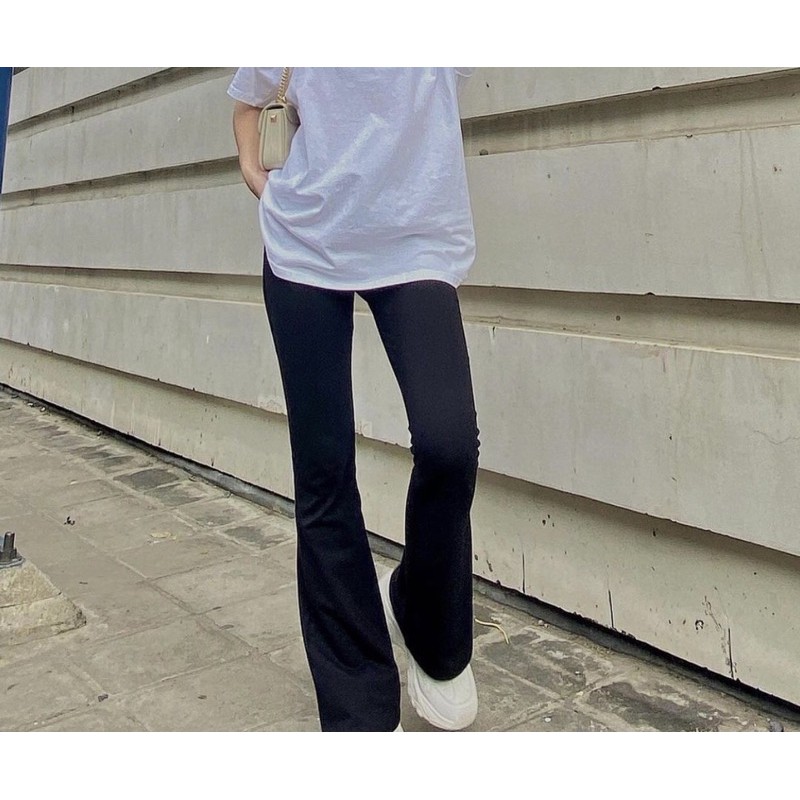 SP000984 Quần Ống Loe Flare Pant (Black)- Tiệm Mềm Croptop