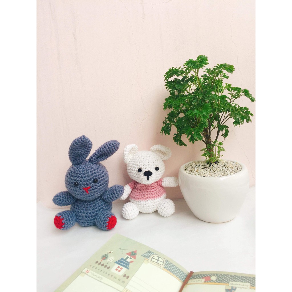 Thú móc len Gấu và Thỏ