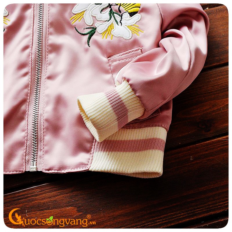 Áo khoác bé gái thêu hoa áo chống nắng bé gái GLA136 Cuocsongvang