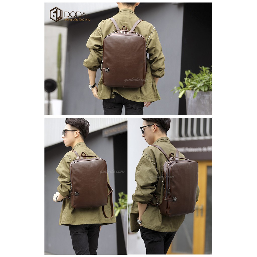 Balo Da Nam Nữ GU6881 ⚡ Kiểu Lạ Da Chất Chống Nước