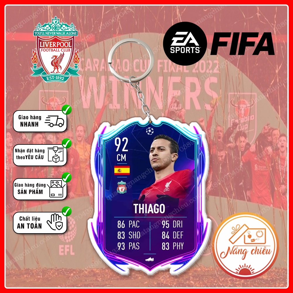 Móc khóa thẻ CLB bóng đá Liverpool☘️Quà Tặng Nắng Chiều☘️