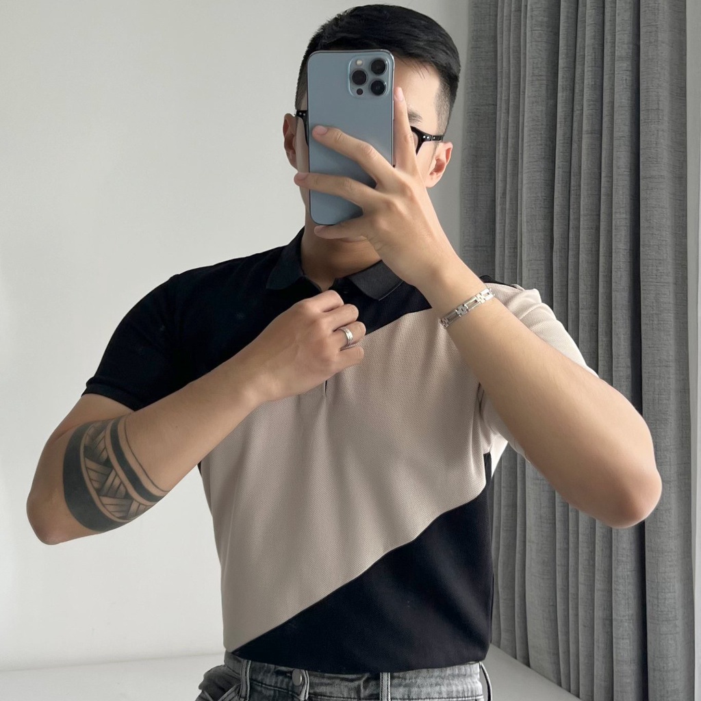 Áo Polo Americus Gosani Nam Phối Viền Xéo Thân Áo