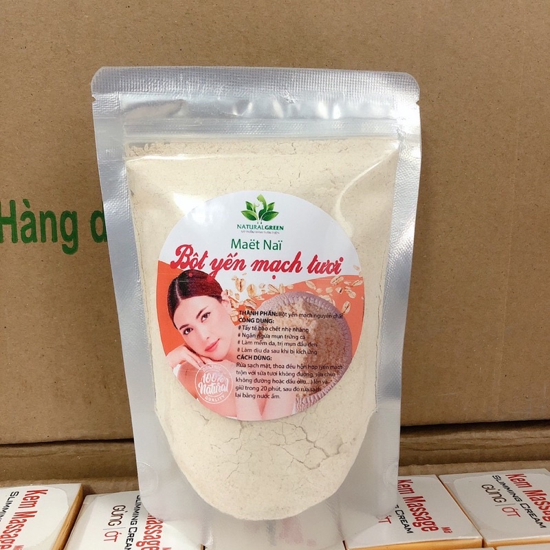 500GR - Bột yến mạch tươi đắp mặt hoặc tẩy tế bào chết dưỡng da body và face