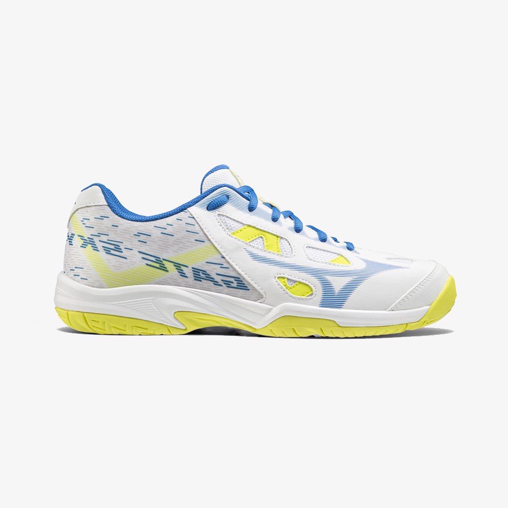 Giày Mizuno Gate Sky Plus Trắng Bạc - Giày Cầu Lông, Bóng Chuyền đế cao su bám sàn tốt, lót đệm rời, dày, hút ẩm tốt