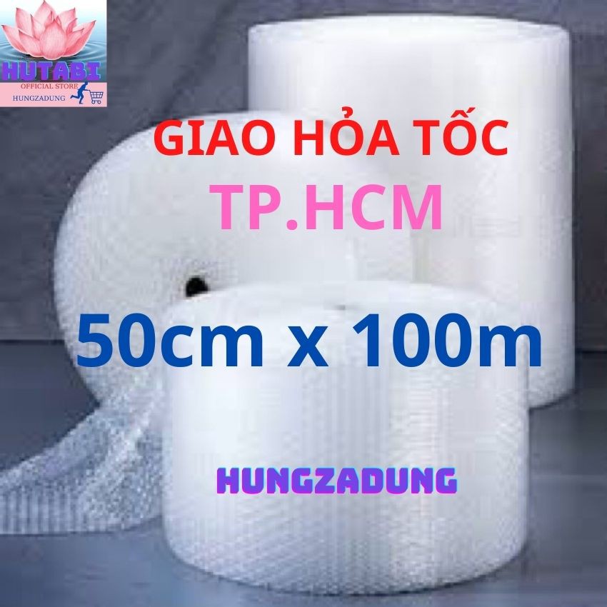 Xốp Chống Sốc 50cm x 100m -Màng Xốp Hơi - Xốp Nổ - Gói Hàng -Đóng Bọc Hàng-Chống Sốc Bóng Khí Xốp chống sốc hHUNGZADUNG