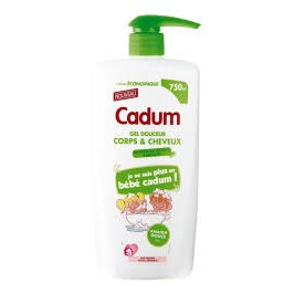 Tắm gội hạnh nhân Cadum cho trẻ trên 1 tuổi ( 750ml- xanh lá cây )