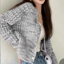 Áo Sweater Dệt Kim Cổ V Kiểu Hàn Quốc Thời Trang Mùa Thu Cho Nữ
