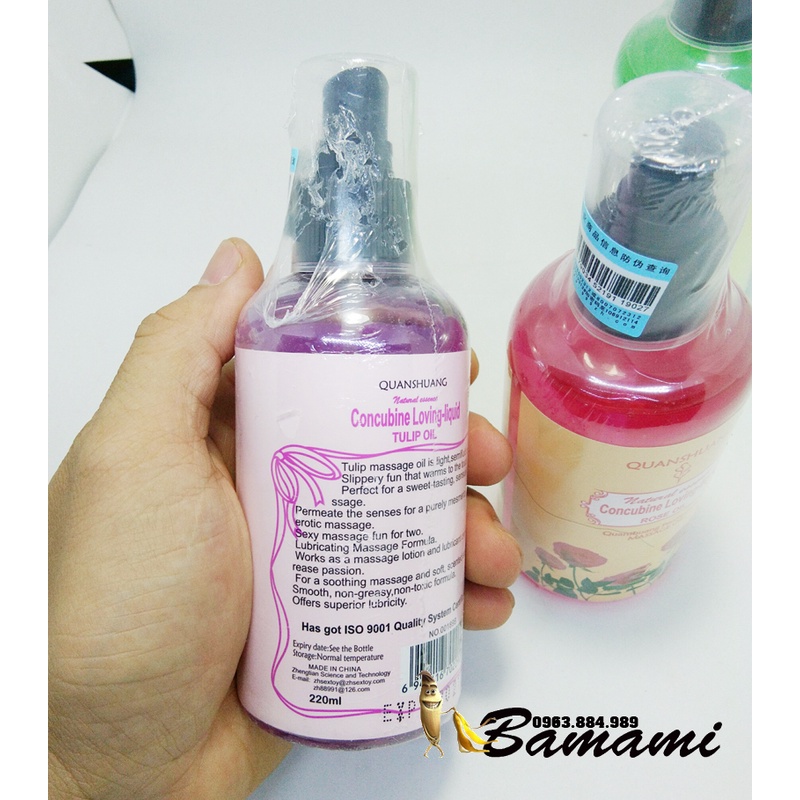 Dầu massage MSS.01 chai 220ml hương hoa thoải mái, cho anh chị em cực thoải mái, dễ chịu